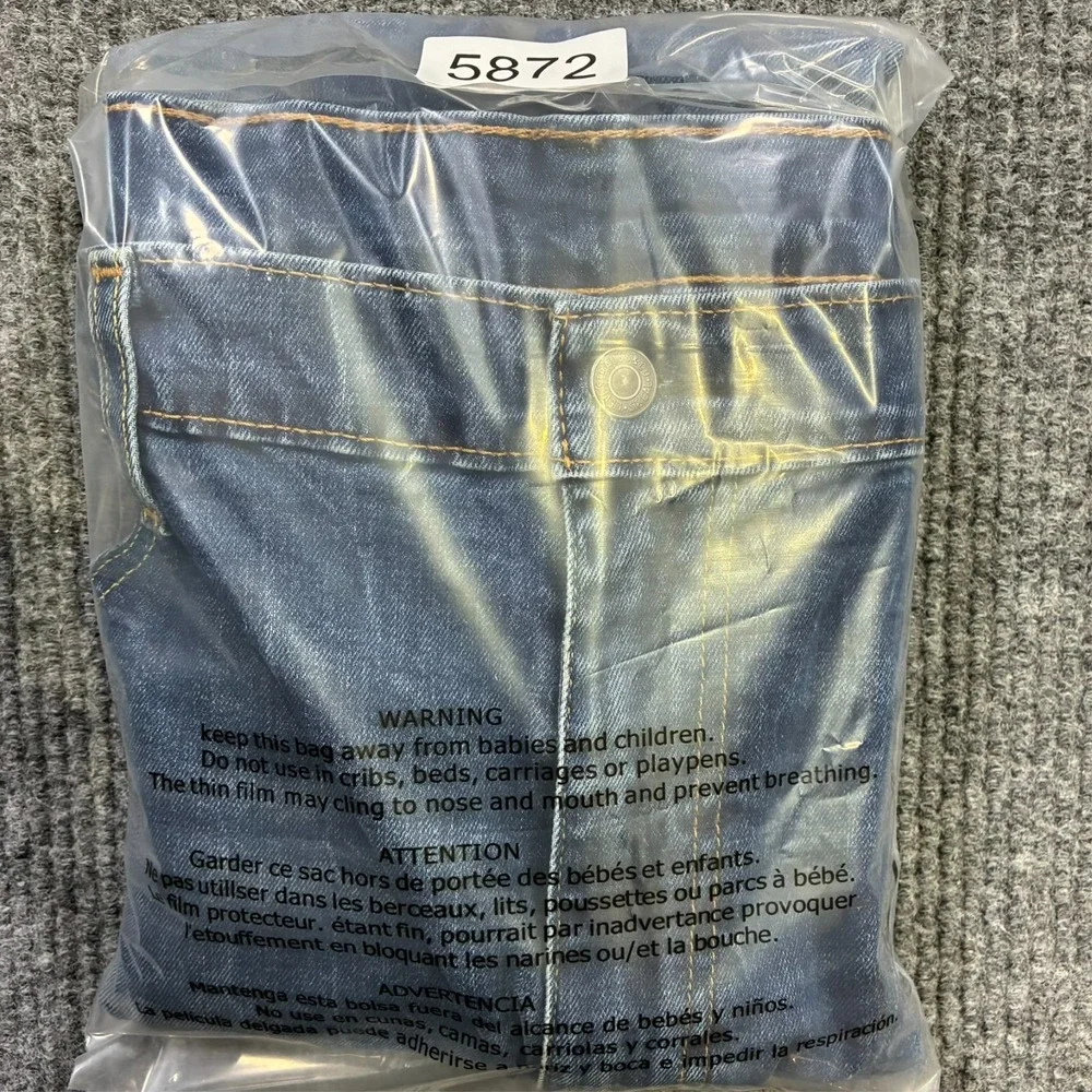 Levi's‎ 502 Mens Tapered Jeans Size 40x30 Blue Denim Regular Fit High Rise